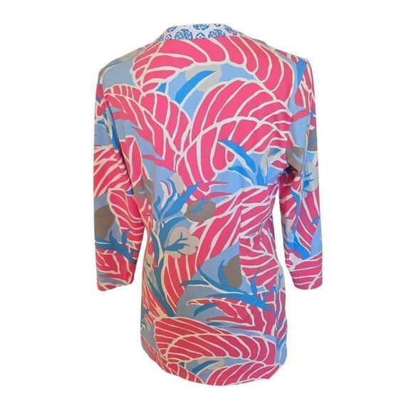 J. McLaughlin for Dillards Womens Tropical Catalina Henley Tunic Multi Medium - Picture 4 of 12